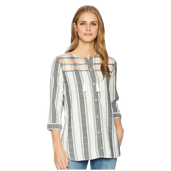 Woolrich Cleo Falls Eco Rich Tunic Shirt Organic Cotton Size Medium - Picture 2 of 10